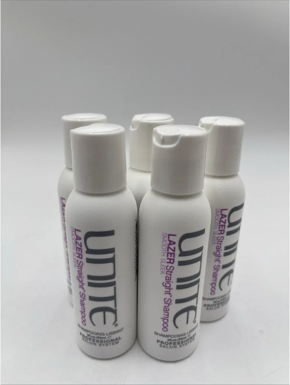 Unite Lazer Straight Shampoo Smooth Sleek 2 oz - PACK Of 5